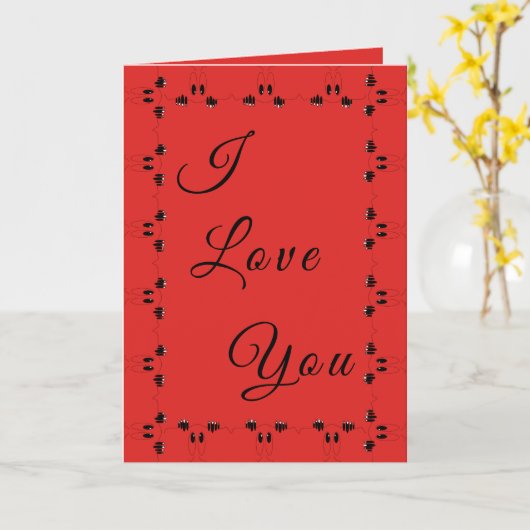 Ik hou van je Kaart voor jou - aangepaste kleuren  (Gele Bloem)