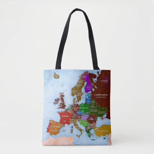 Ik hou van je kaarttas tote bag (Voorkant)