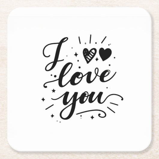 ik hou van je kartonnen onderzetters (Voorkant)