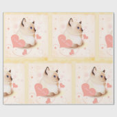 Ik hou van je kat cadeaupapier (Vlak)