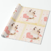 Ik hou van je kat cadeaupapier (Uitgerold)