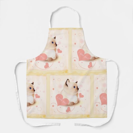 Ik hou van je kat schort (Voorkant)