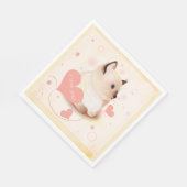 Ik hou van je kat servet (Hoek)