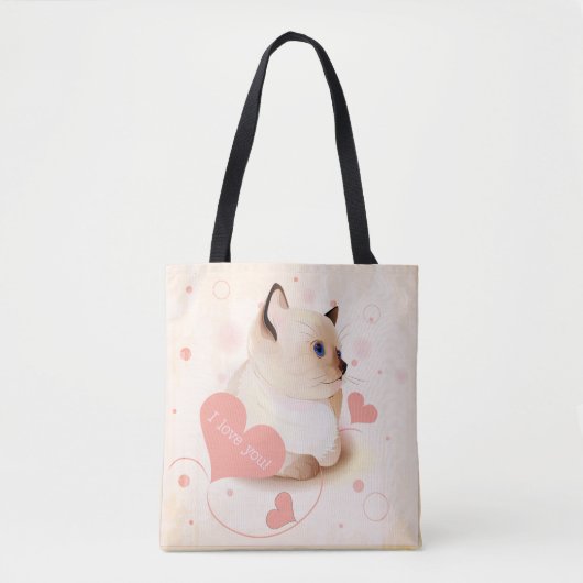 Ik hou van je kat tote bag (Voorkant)