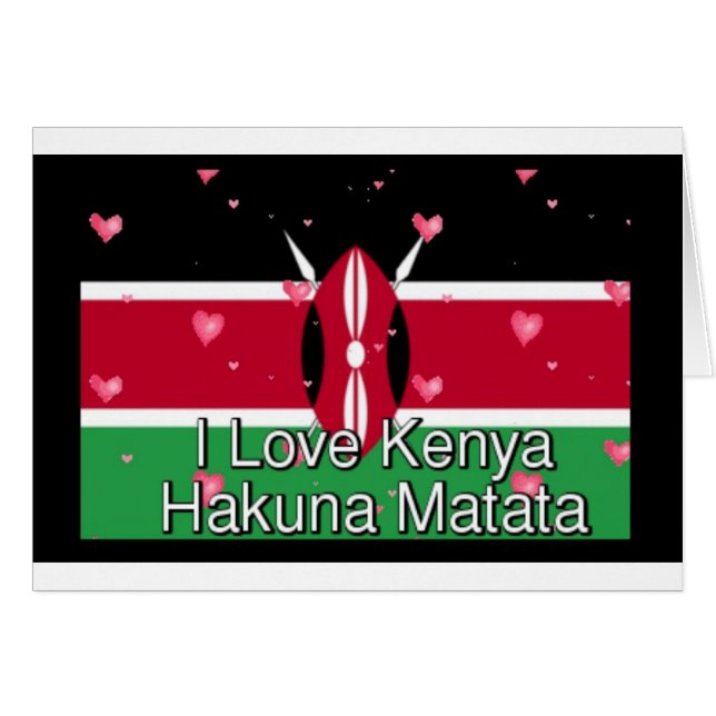 Ik hou van je! Kenya Hakuna Matata (Voorkant Horizontaal)