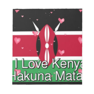 Ik hou van je! Kenya Hakuna Matata Notitieblok