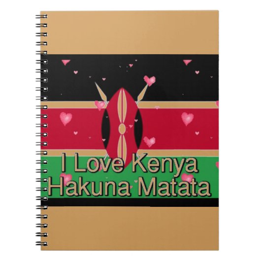 Ik hou van je! Kenya Hakuna Matata Notitieboek (Voorkant)