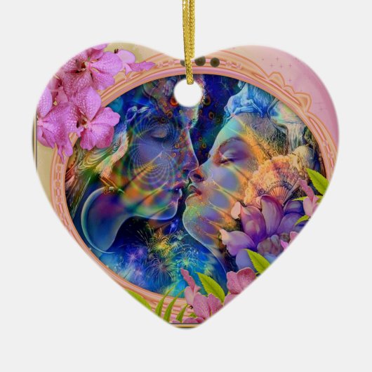 Ik hou van je keramisch ornament (Voorkant)