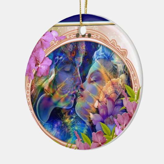 Ik hou van je keramisch ornament (Links)