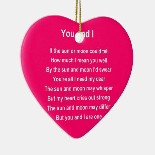 Ik hou van je keramisch ornament (Rechts)