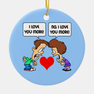 Ik hou van je keramisch ornament