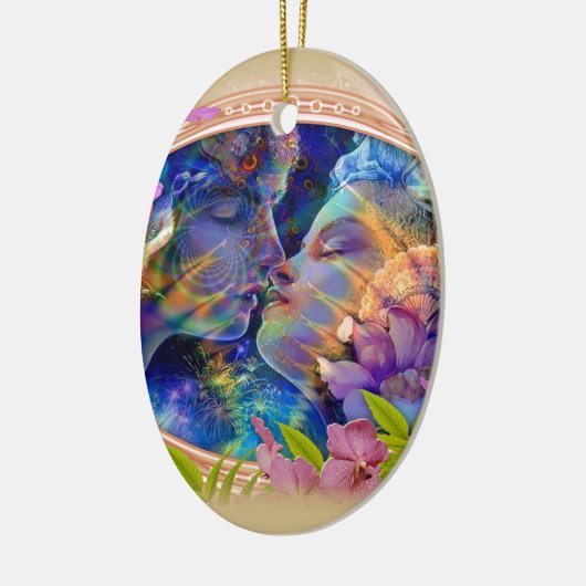 Ik hou van je keramisch ornament (Links)