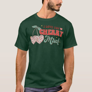 Ik hou van je kersen veel grappige retro disco bal t-shirt
