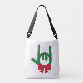 Ik hou van je kerstkrans crossbody tas