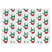 Ik hou van je kerstkrans geschenkzak groot cadeauzakje (Voorkant)