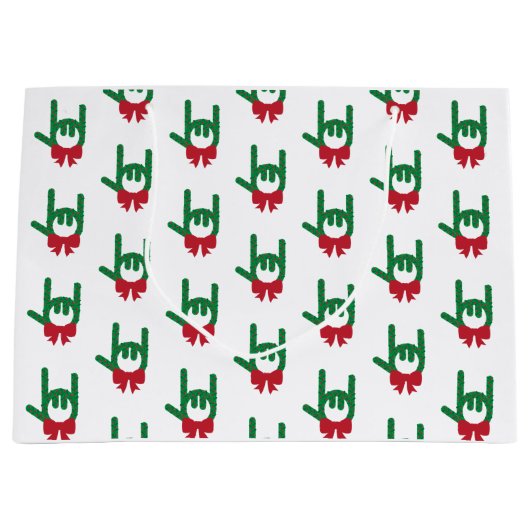 Ik hou van je kerstkrans geschenkzak groot cadeauzakje (Voorkant)