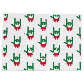 Ik hou van je kerstkrans geschenkzak groot cadeauzakje (Achterkant)