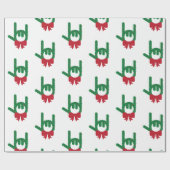 Ik hou van je kerstkrans inpakpapier (Vlak)