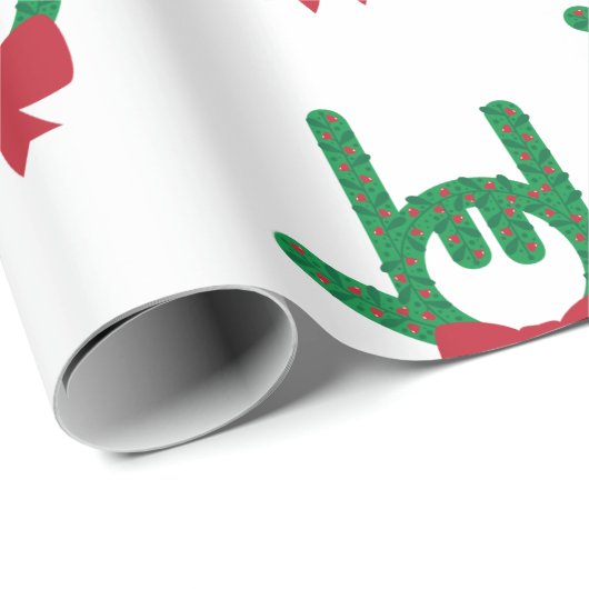 Ik hou van je kerstkrans inpakpapier (Rol Hoek)