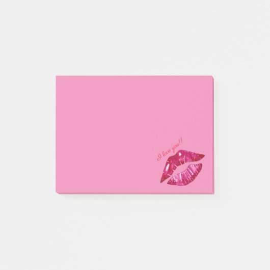 Ik hou van je Kiss Post-It Notes (Voorkant)