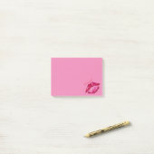 Ik hou van je Kiss Post-It Notes (Op bureau)
