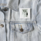 Ik hou van je Kitten Knop Vierkante Button 5,1 Cm (In situ)