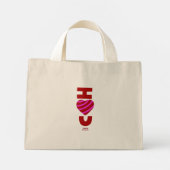 Ik hou van je kleine Canvas tas (Achterkant)