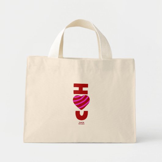 Ik hou van je kleine Canvas tas (Voorkant)