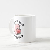 Ik hou van je kleine grappige varken koffiemok (Voorkant links)