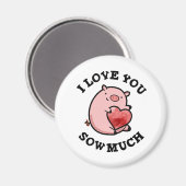 Ik hou van je kleine grappige varken magneet (Voorkant / Achterkant)