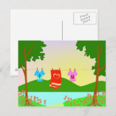 Ik hou van je kleren in een kleren. briefkaart (Voorkant / Achterkant)