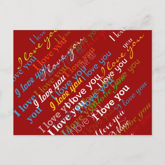 Ik hou van je kleurenpatroon briefkaart (Voorkant)