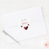 Ik hou van je kleurrijke harten wit hart sticker (Envelop)