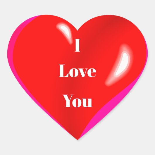 Ik hou van je kleurrijke rode Sticker (Voorkant)