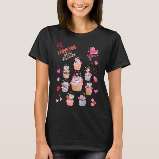 Ik hou van je Koala Beren Valentijn T-shirt (Voorkant)