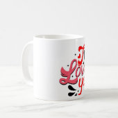 Ik hou van je koffie mok (Voorkant links)