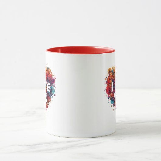 Ik hou van je koffiebekers mok (Midden)