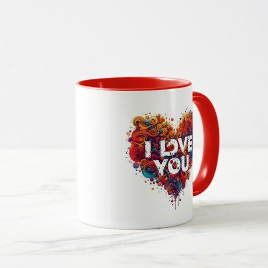 Ik hou van je koffiebekers mok (Voorkant rechts)