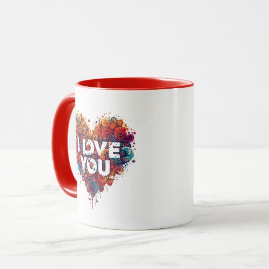 Ik hou van je koffiebekers mok (Voorkant links)