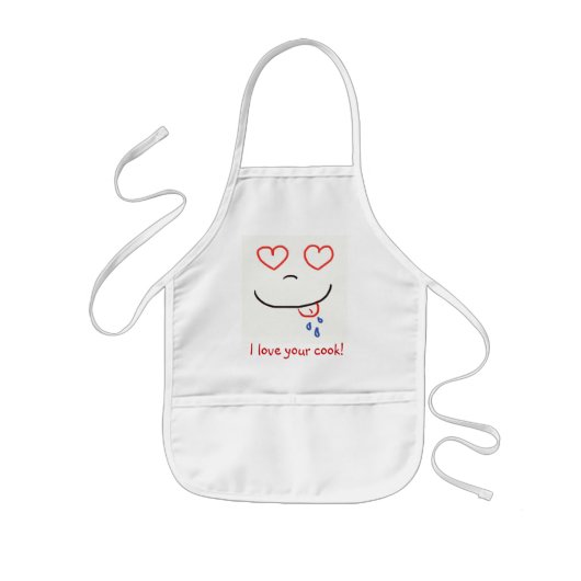 Ik hou van je kok! kinder schort (Voorkant)