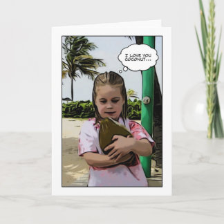 Ik hou van je kokos kaart