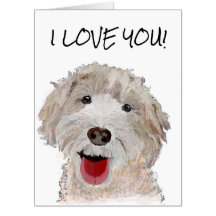 Ik hou van je! Labradoodle Giant Kaart