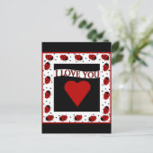 Ik hou van je Ladybugs Briefkaart (Staand voorkant)