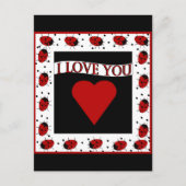 Ik hou van je Ladybugs Briefkaart (Voorkant)