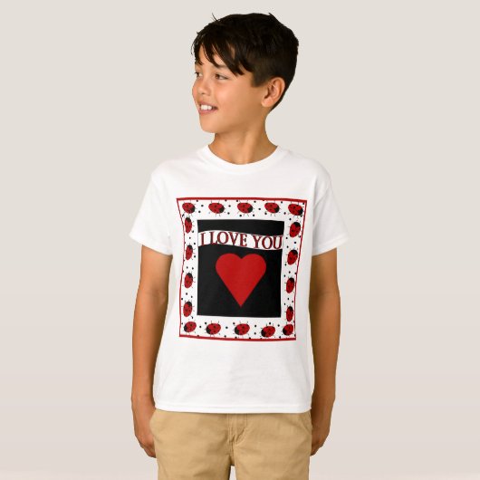 Ik hou van je Ladybugs T-shirt (Voorkant volledig)