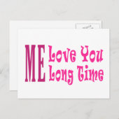 Ik hou van je, lange tijd briefkaart (Voorkant / Achterkant)