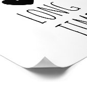 Ik hou van je lange tijd typografie hart poster (Hoek)