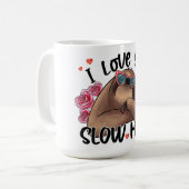 Ik hou van je langzame Mok van de Valentijnsdag (Voorkant links)