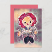 Ik hou van je lappenpop bedankkaart (Voorkant / Achterkant)