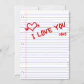 Ik hou van je : laptoppapier kaart (Voorkant)
